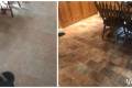 before and after kitchen flooring installation