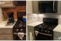 before and after kitchen backsplash installation