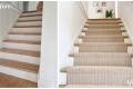 before and after staircase carpet installation