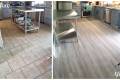 before and after kitchen flooring installation
