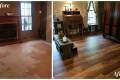 before and after living room flooring installation