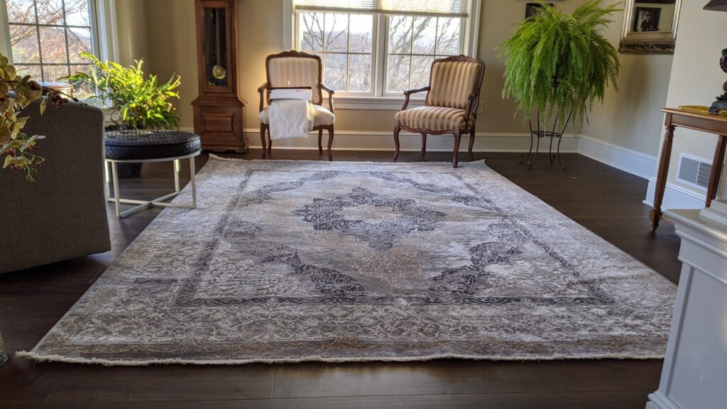 large, decorative area rug