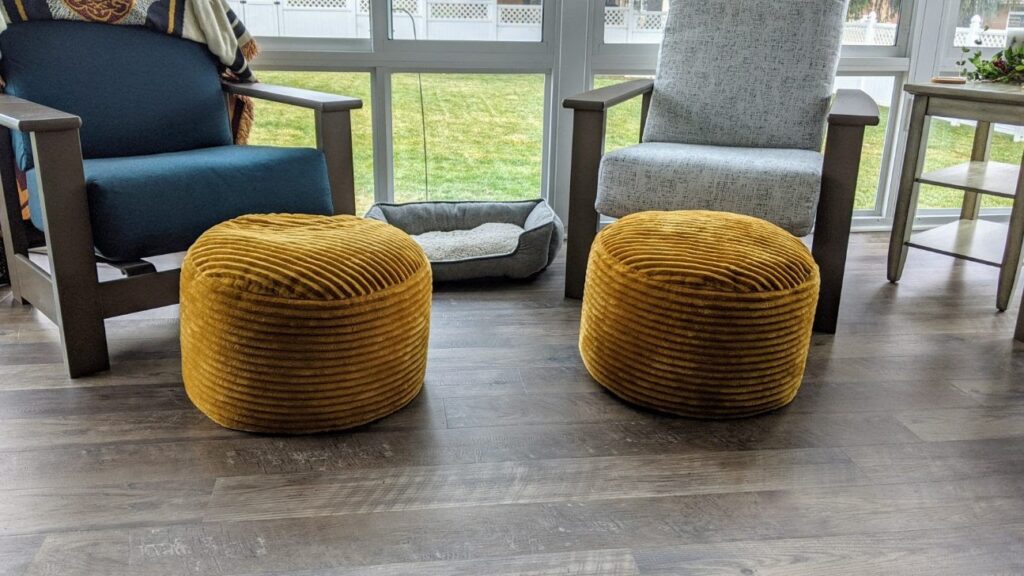 freshly installed eco flooring in a sun room